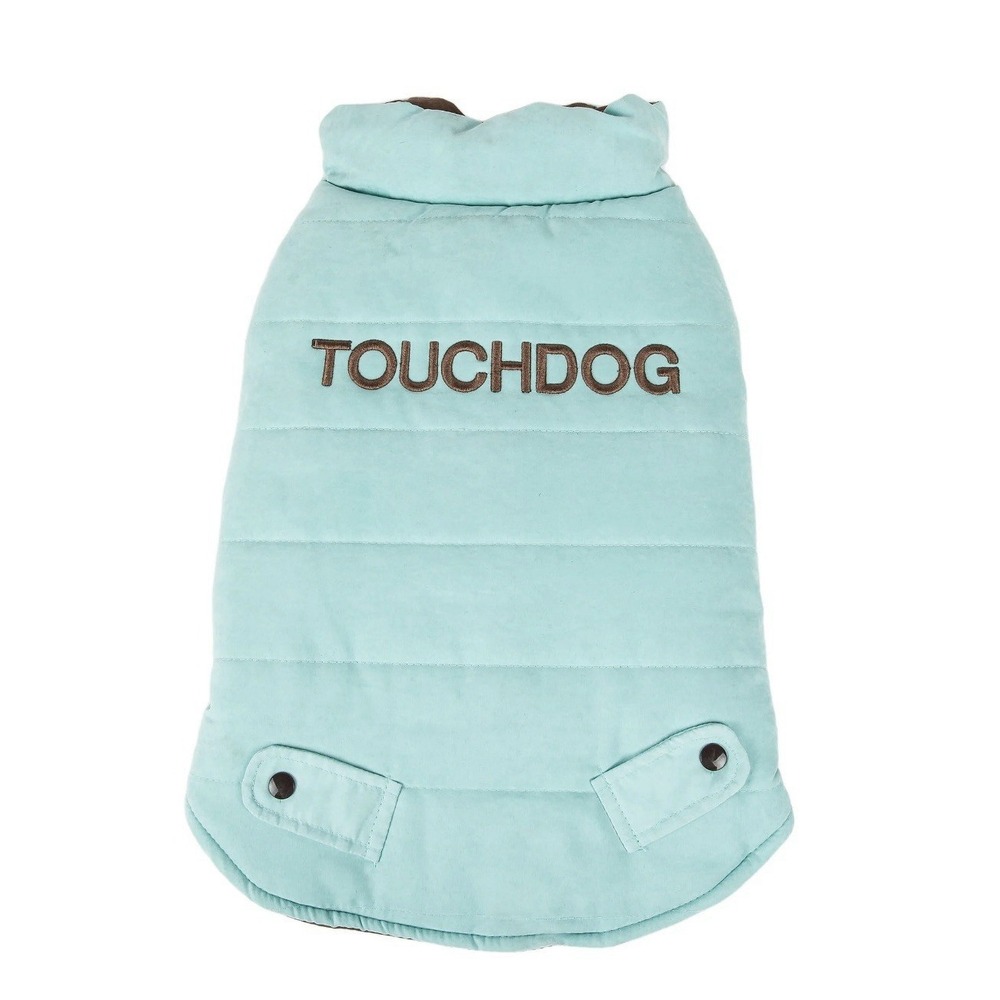 Touchdog Waggin Swag Reversible Insulated Pet Coat Extra Large  Blue/ Brown